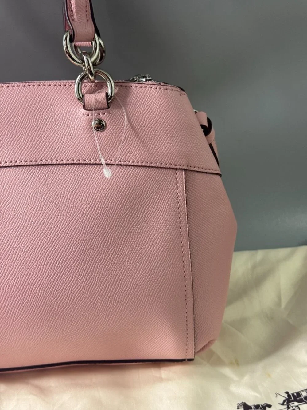 NWOT Authentic Coach F25395 Crossgrain Mini Brooke Carryall- Blush Pink